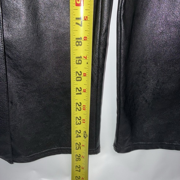 Commando Black Faux Leather Paperbag Waist With Self Tie Belt Pants Size Medium - Picture 8 of 9